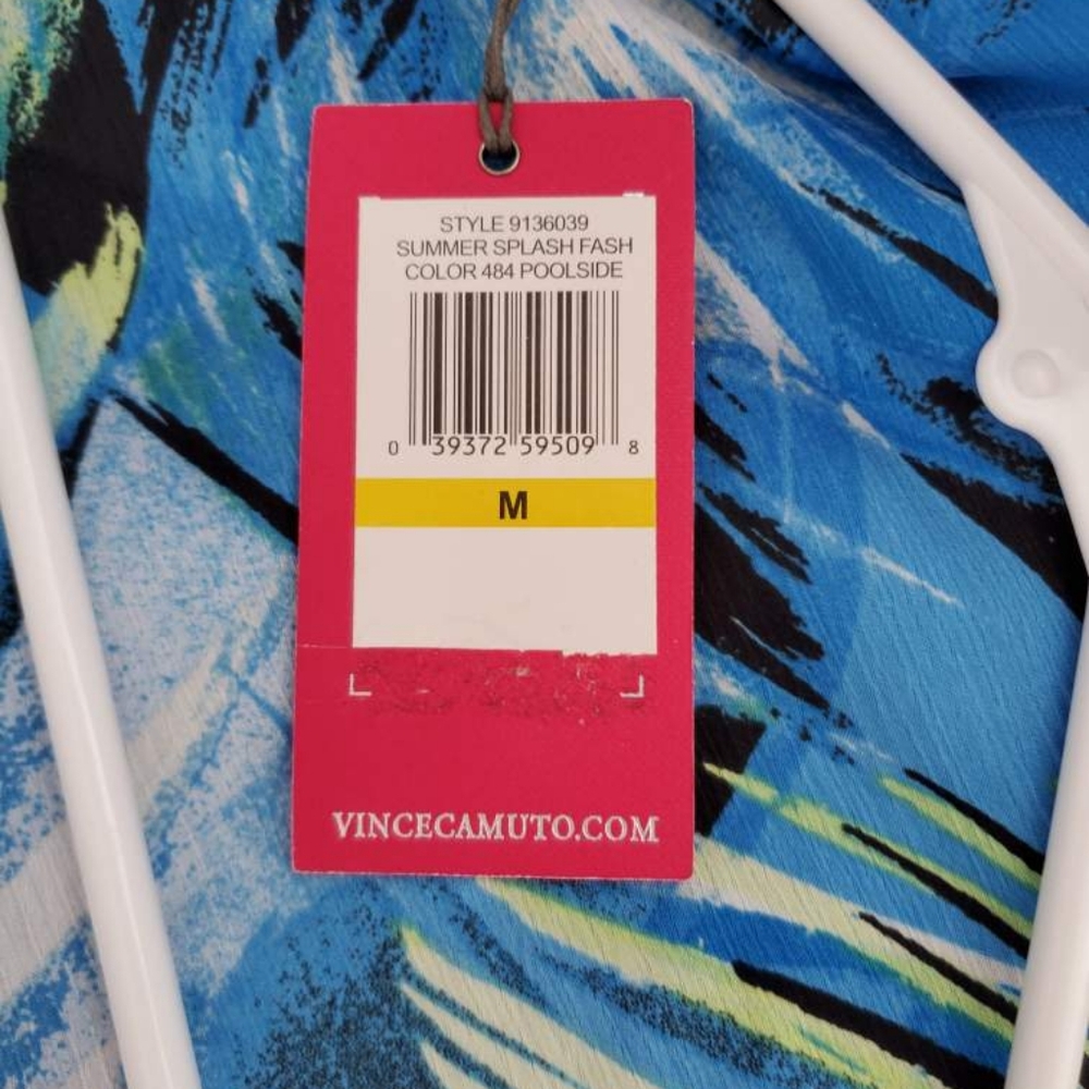 NWT Vince camuto blue and Green summer splash poolside top size medium - Picture 3 of 3